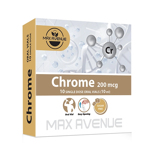 مکمل عمومی Chrome 200mcg Vial برند Max Avenue