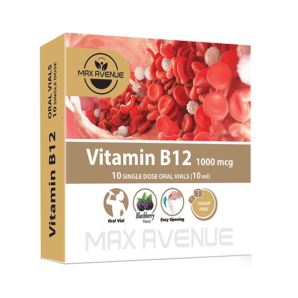 مکمل عمومی Vitamin B12 Vial برند Max Avenue