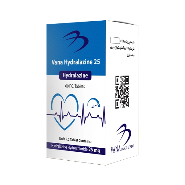 مکمل عمومی Hydralazine 25mg Tab برند Vana