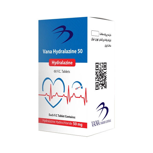 مکمل عمومی Hydralazine 50mg Tab برند Vana
